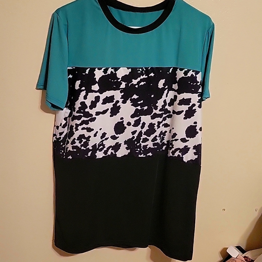 Cow print blouse